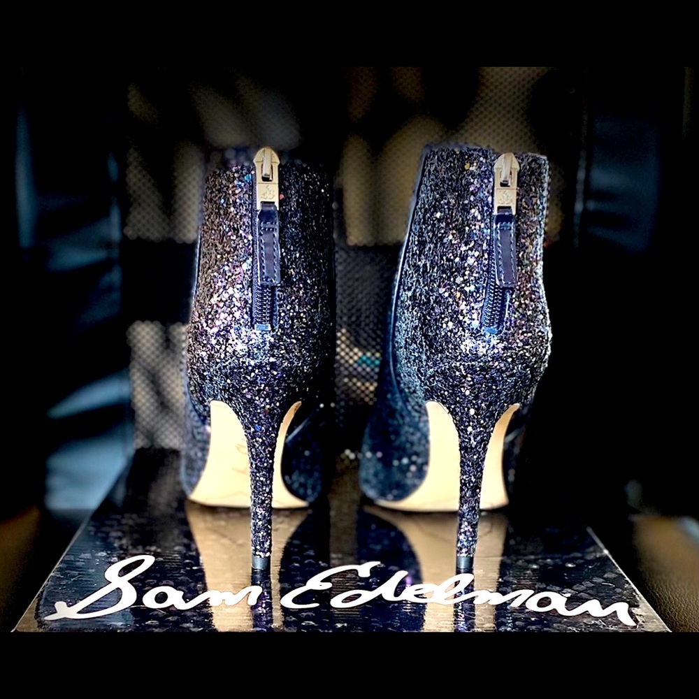 Sam Edelman Stiletto Boots In Metallic Glitters